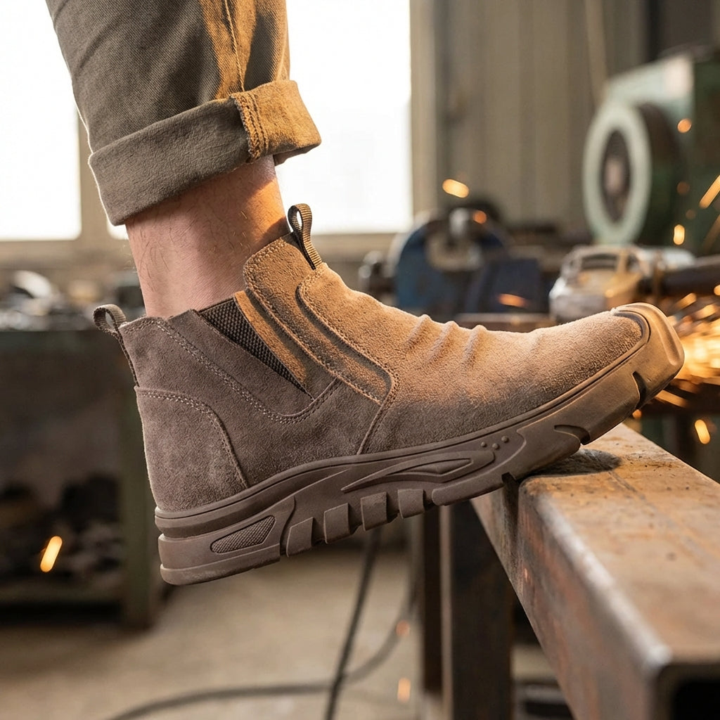 Arbeitsschutzstiefel Slip-On verstärkter Zehenschutz rutschfest