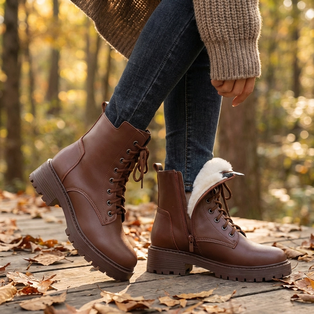 Isolierte Winterstiefel knöchelhoch mit rutschfester Sohle