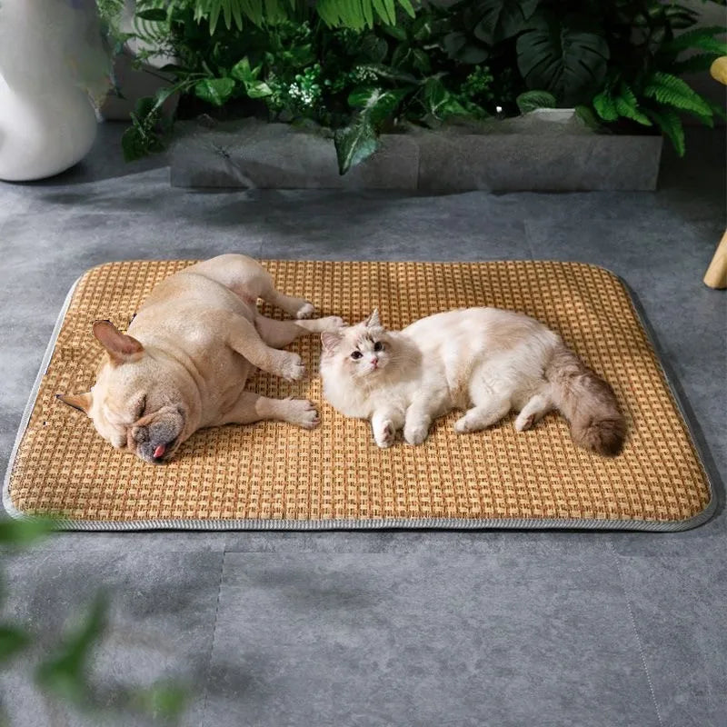 Gewebte Kühlmatte für Haustiere, atmungsaktiv, flach, für Hunde und Katzen