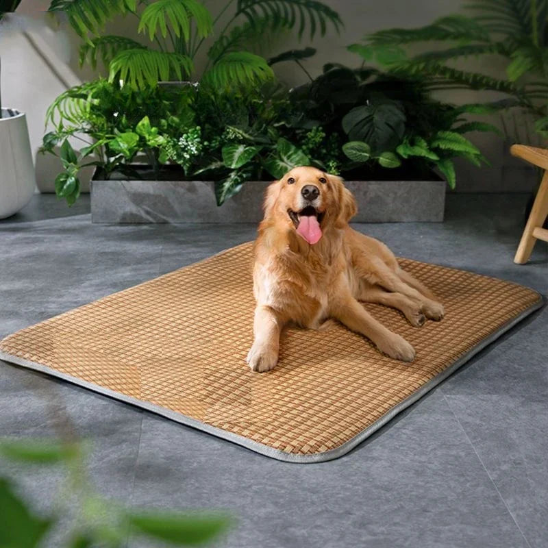 Gewebte Kühlmatte für Haustiere, atmungsaktiv, flach, für Hunde und Katzen
