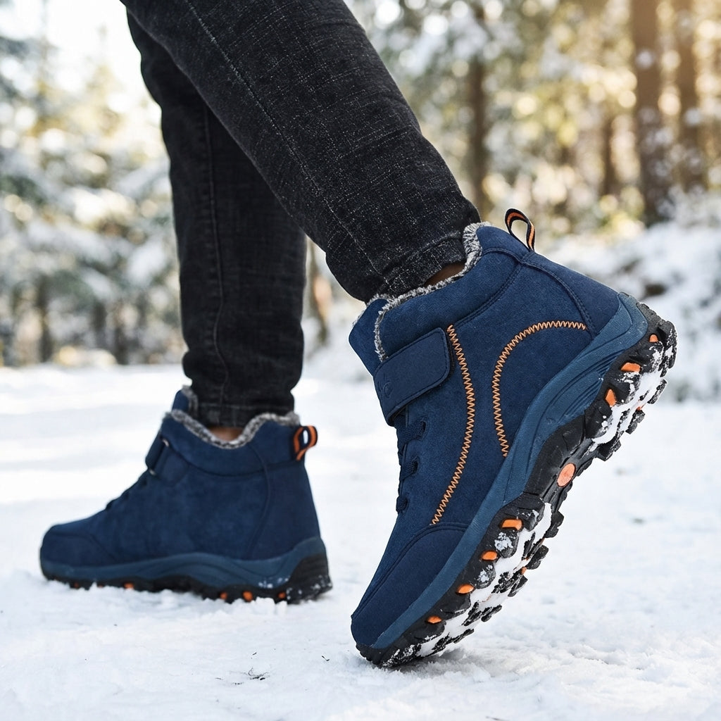 Herren Winterstiefel rutschfest knöchelhoch warmes Futter