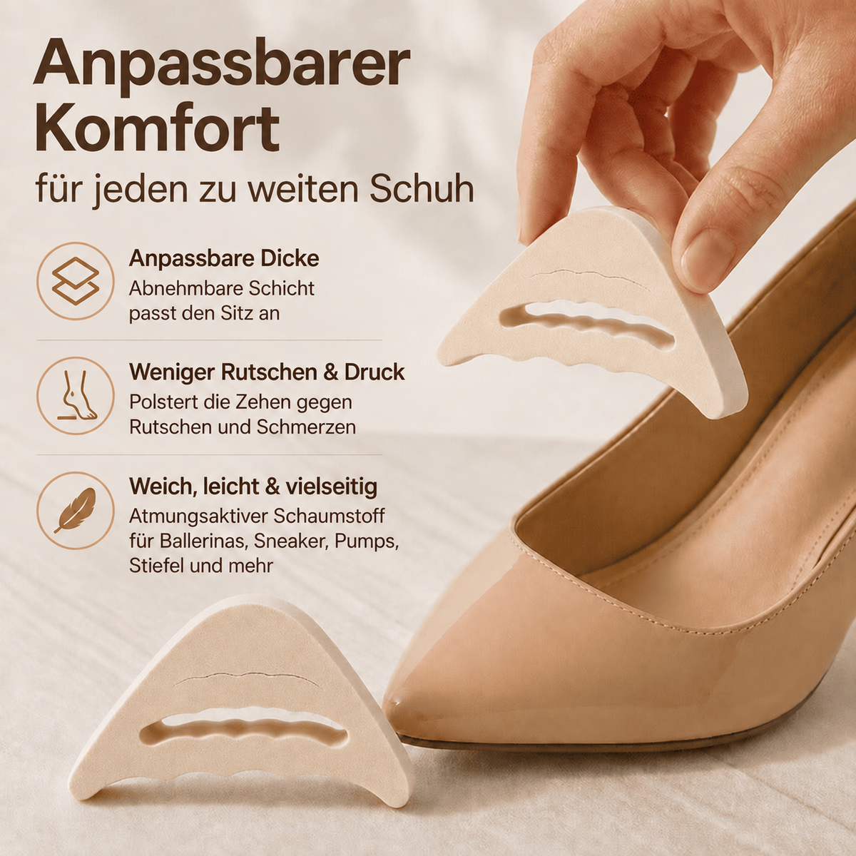 Camp Basel | Gepolsterte Schaumstoff-Zehenstopfen