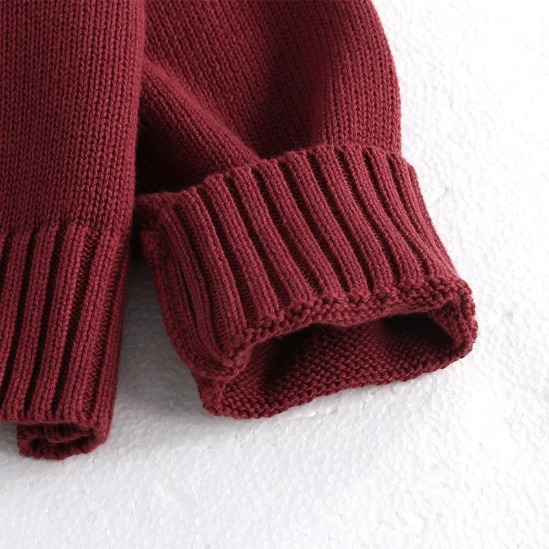 Mädchen Strickjacke mit Schleifen und gerippten Details