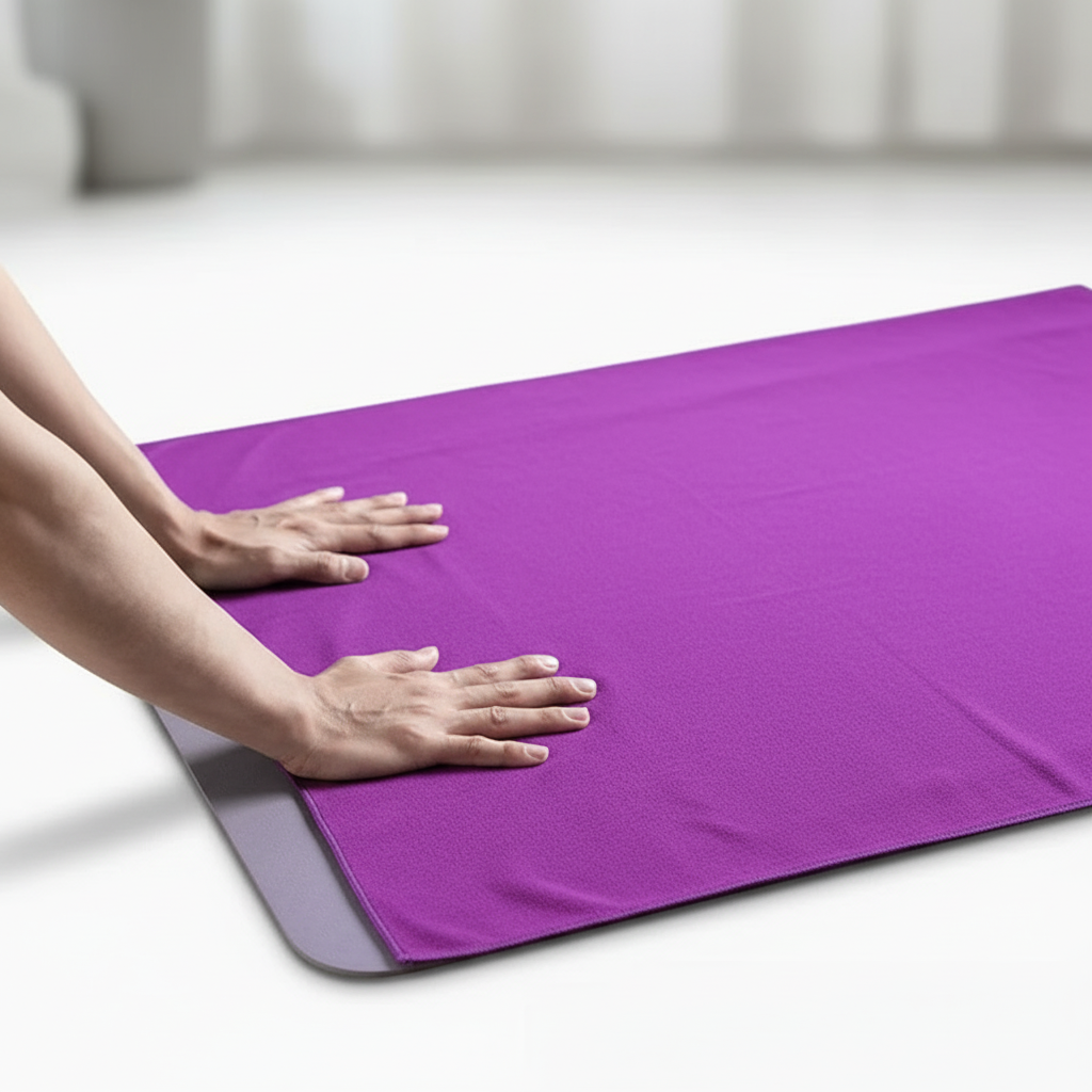 Rutschfestes Yoga-Handtuch mit Griffpunkten Mikrofaser