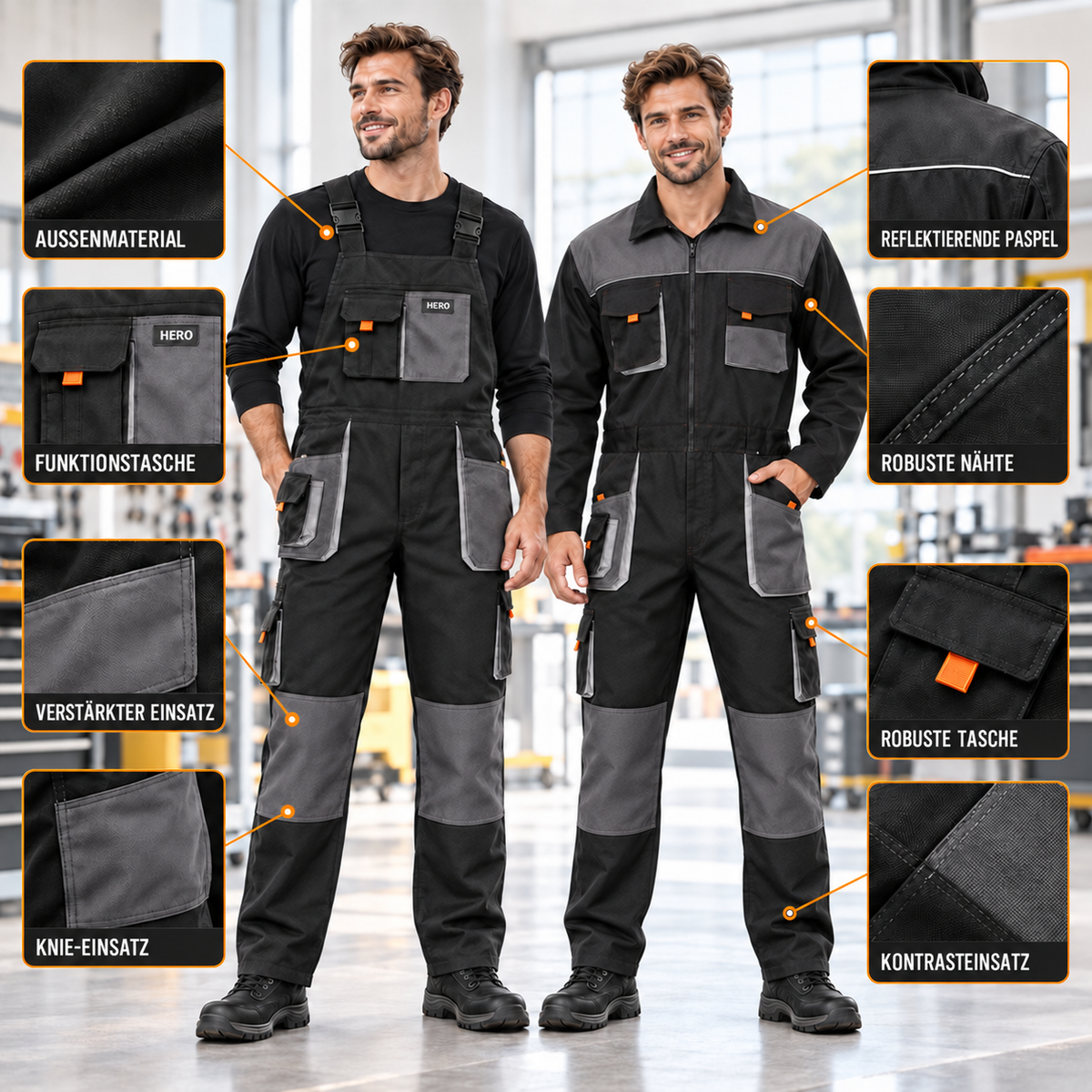 Camp Basel | Gruvtek Multi-Pocket-Latzhosen-Arbeitsanzug