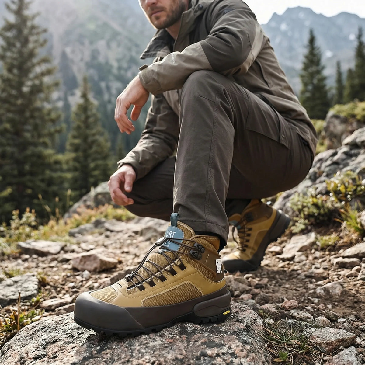 Unisex Bergsteigerstiefel rutschfest Knöchelstütze Winter Wanderschuh