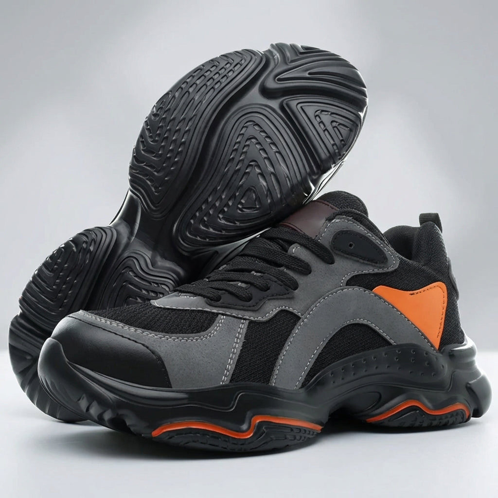 Slip-On-Sicherheitsschuh mit verstärkter Zehenkappe und rutschfester Sohle
