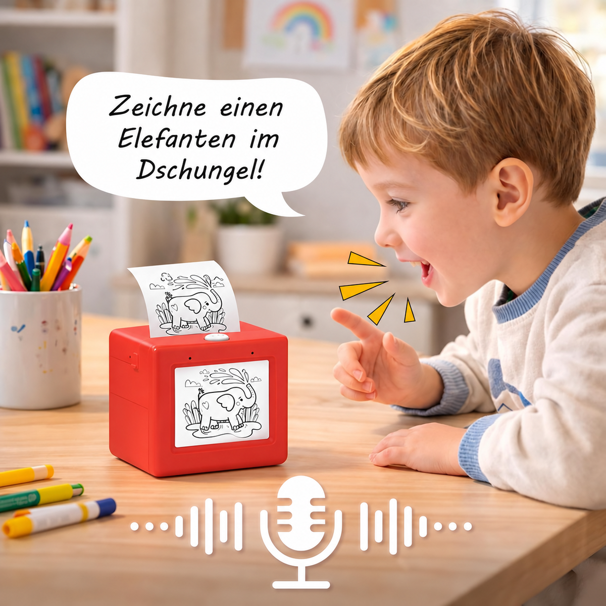 Camp Basel | KI-Sprachgesteuerter Mini-Stickerdrucker