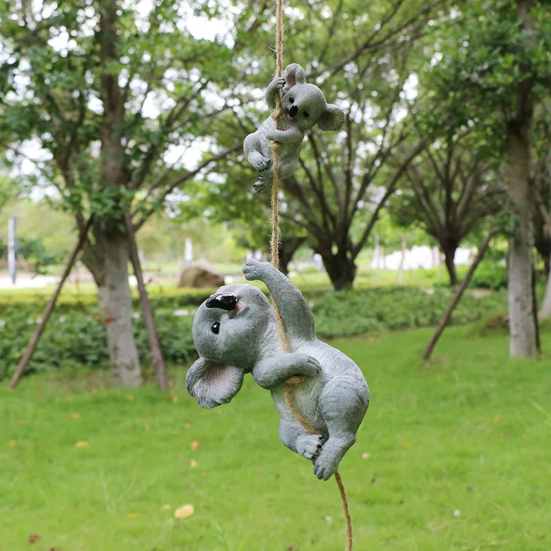 Hängende Koala-Tierfigur aus Harz für Gartendekoration