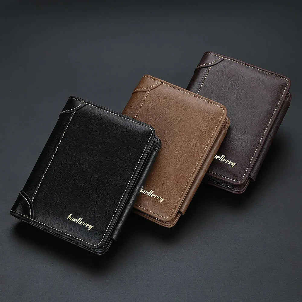 Kompakte RFID-Schutz-Brieftasche mit Kartensteckplätzen und Münzfach