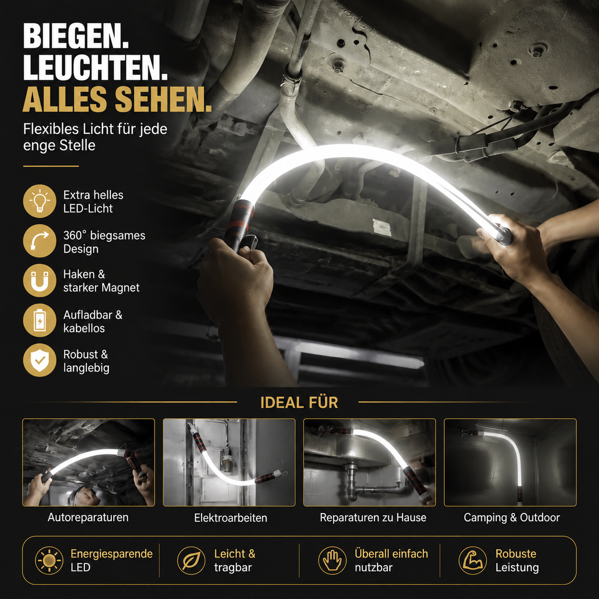 Camp Basel | LED Biegbare Arbeitslampe