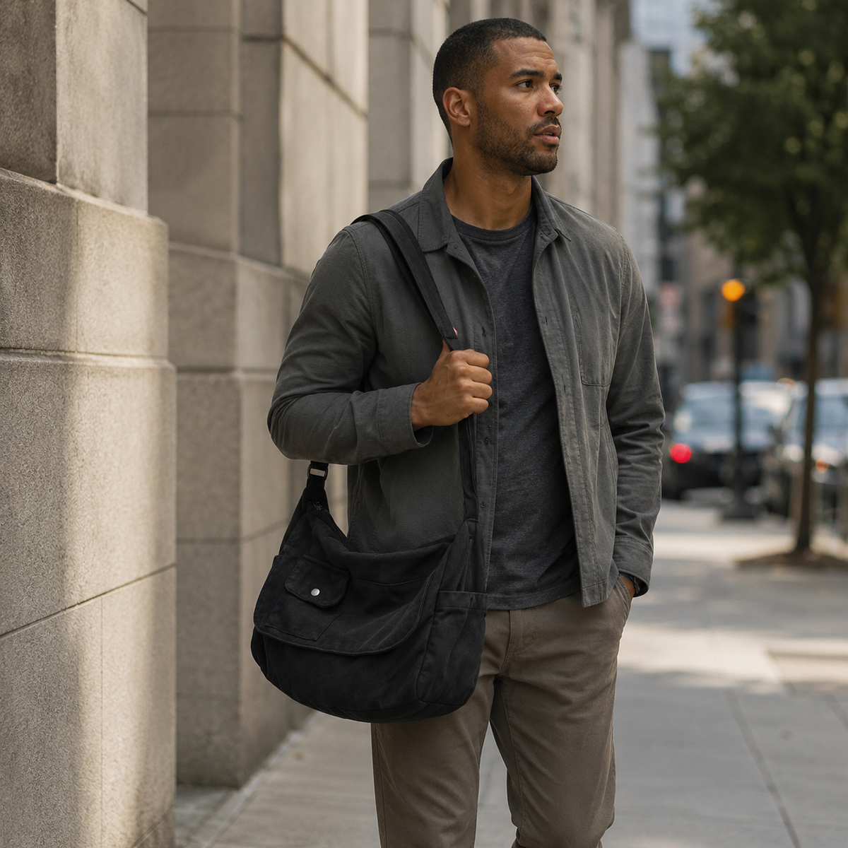 Camp Basel | Große Canvas Messenger Tasche