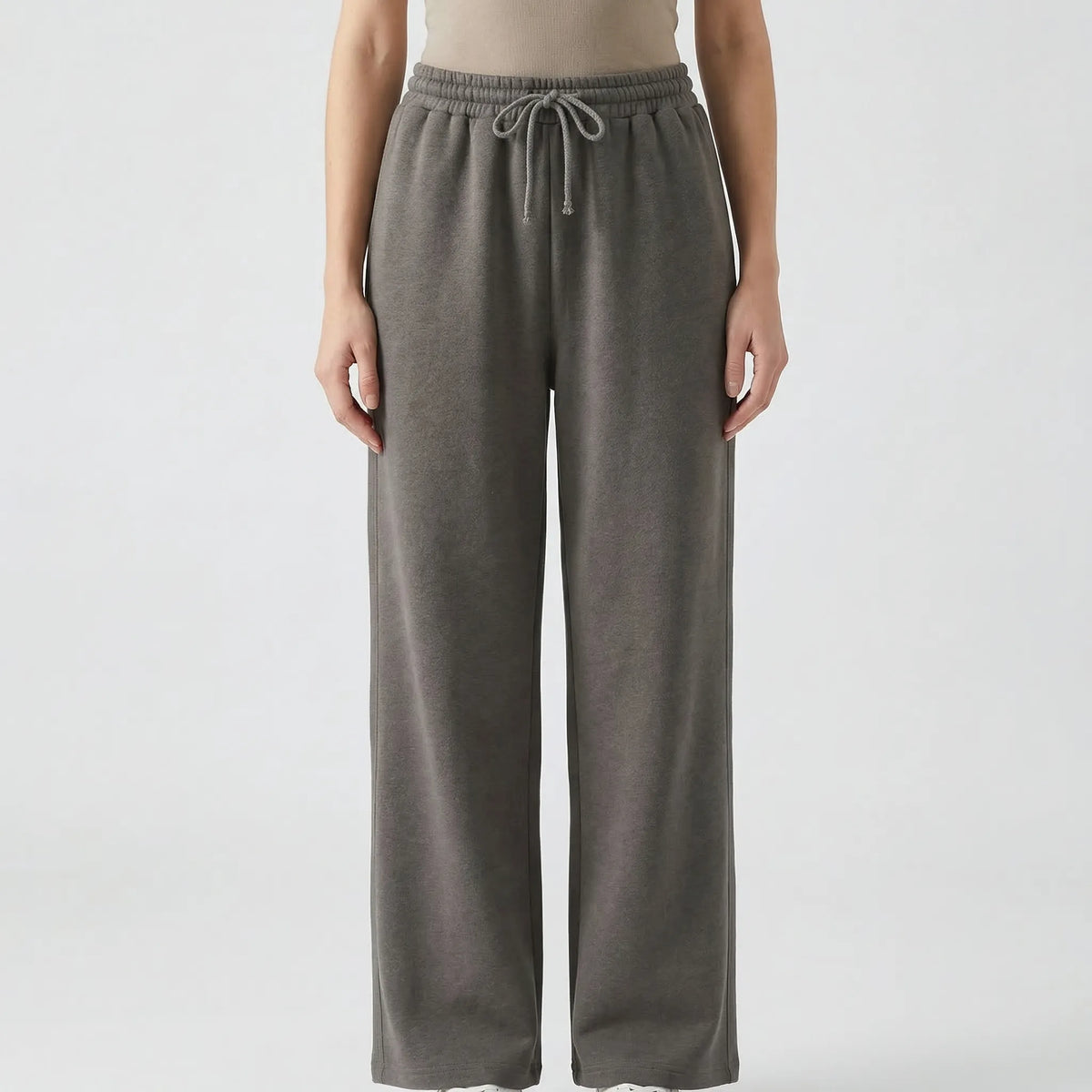 Damen Kapuzenpullover und weite Hosen mit Fleece-Futter, entspannte Passform