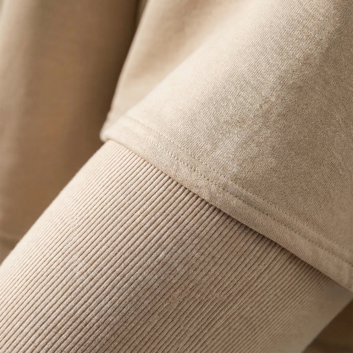Übergroßer Sweatshirt mit schlanker gerippter Hose Loungewear-Set