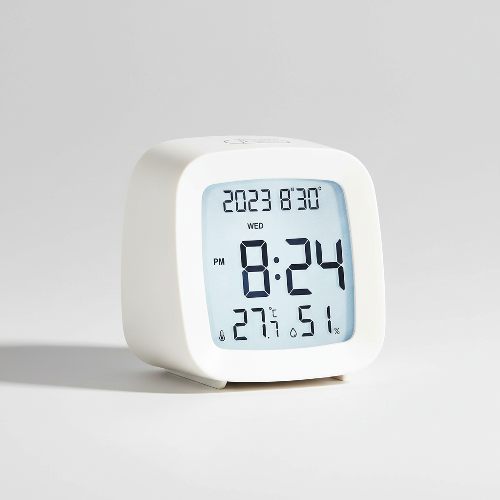 LED-Wecker mit Temperatur- und Feuchtigkeitsmessung digital