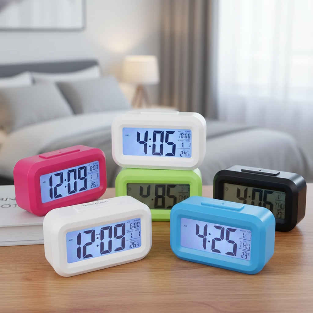 LED-Weckeruhr mit großem Display, Schlummerfunktion und Temperaturanzeige