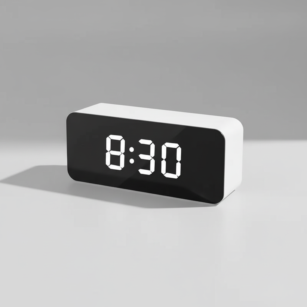 LED-Spiegelwecker mit hochauflösendem digitalem Display und Schlummerfunktion