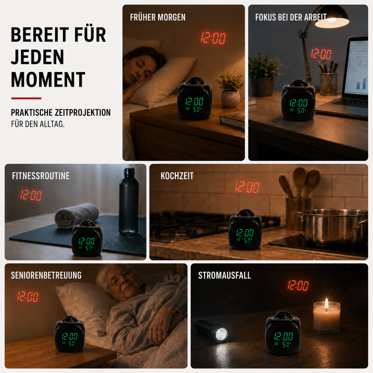 Camp Basel | LuminovaCube Digitale Projektions-Wecker