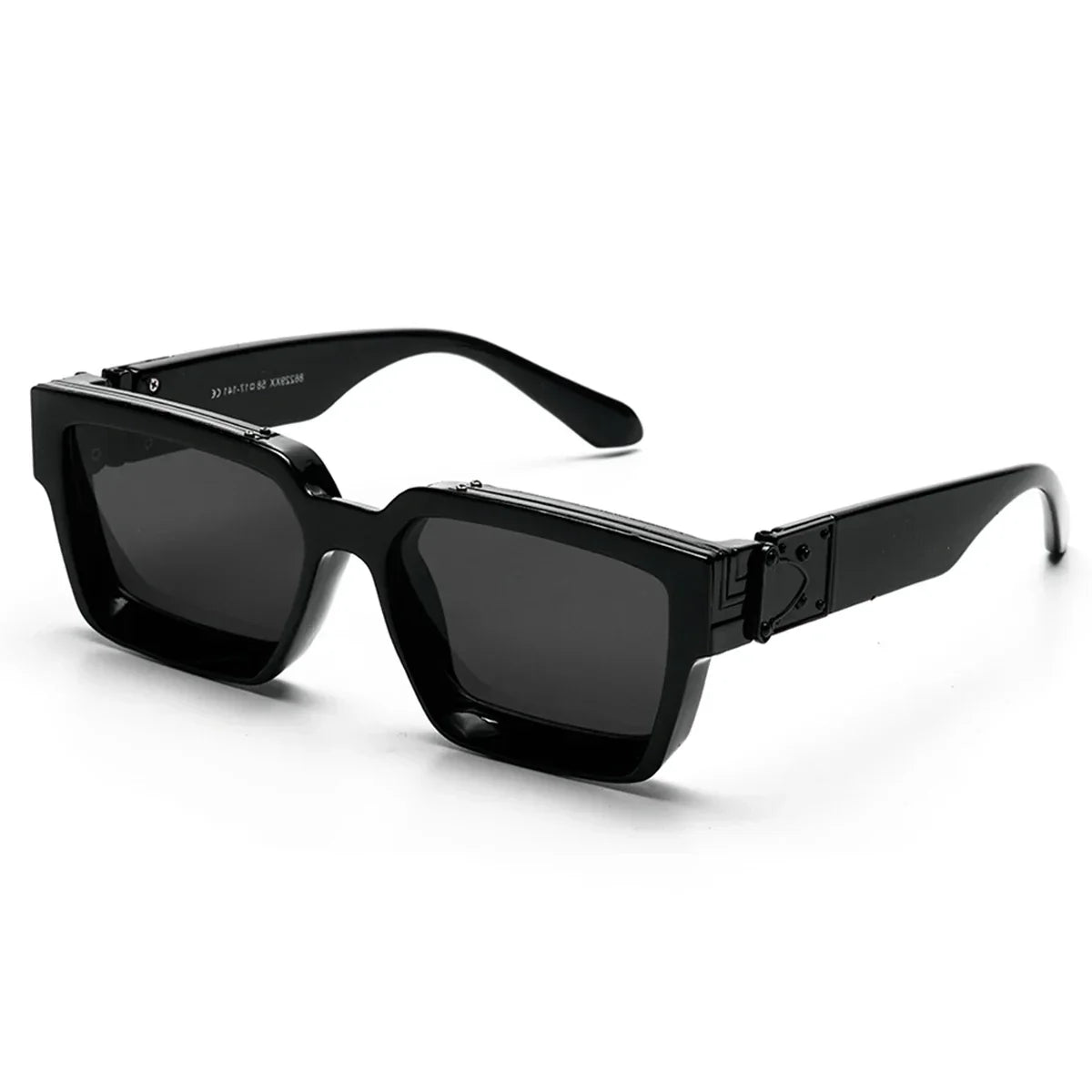 Übergroße quadratische Sonnenbrille Retro-Stil polierter Rahmen