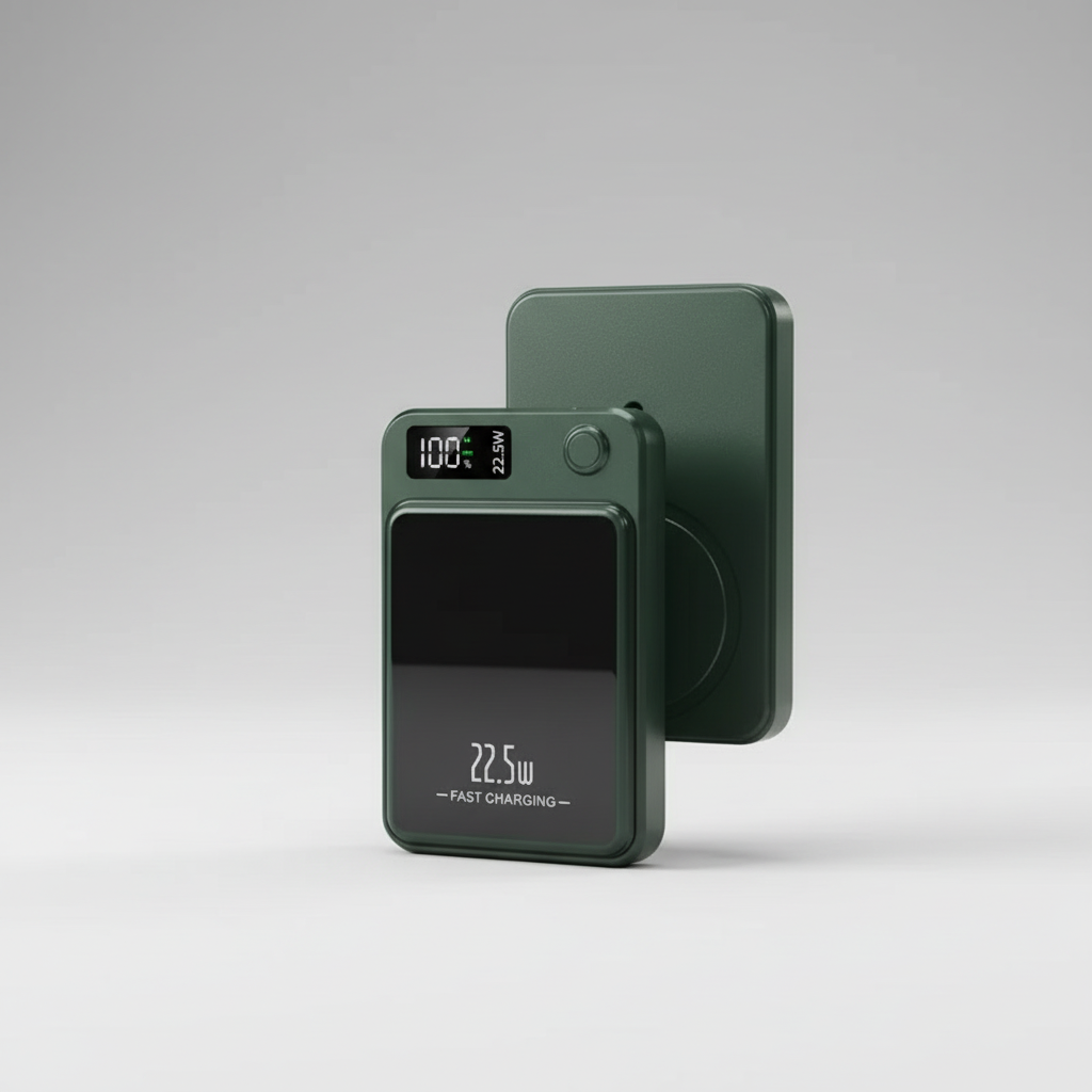Magnetische kabellose Powerbank schnelles Laden digitale Anzeige