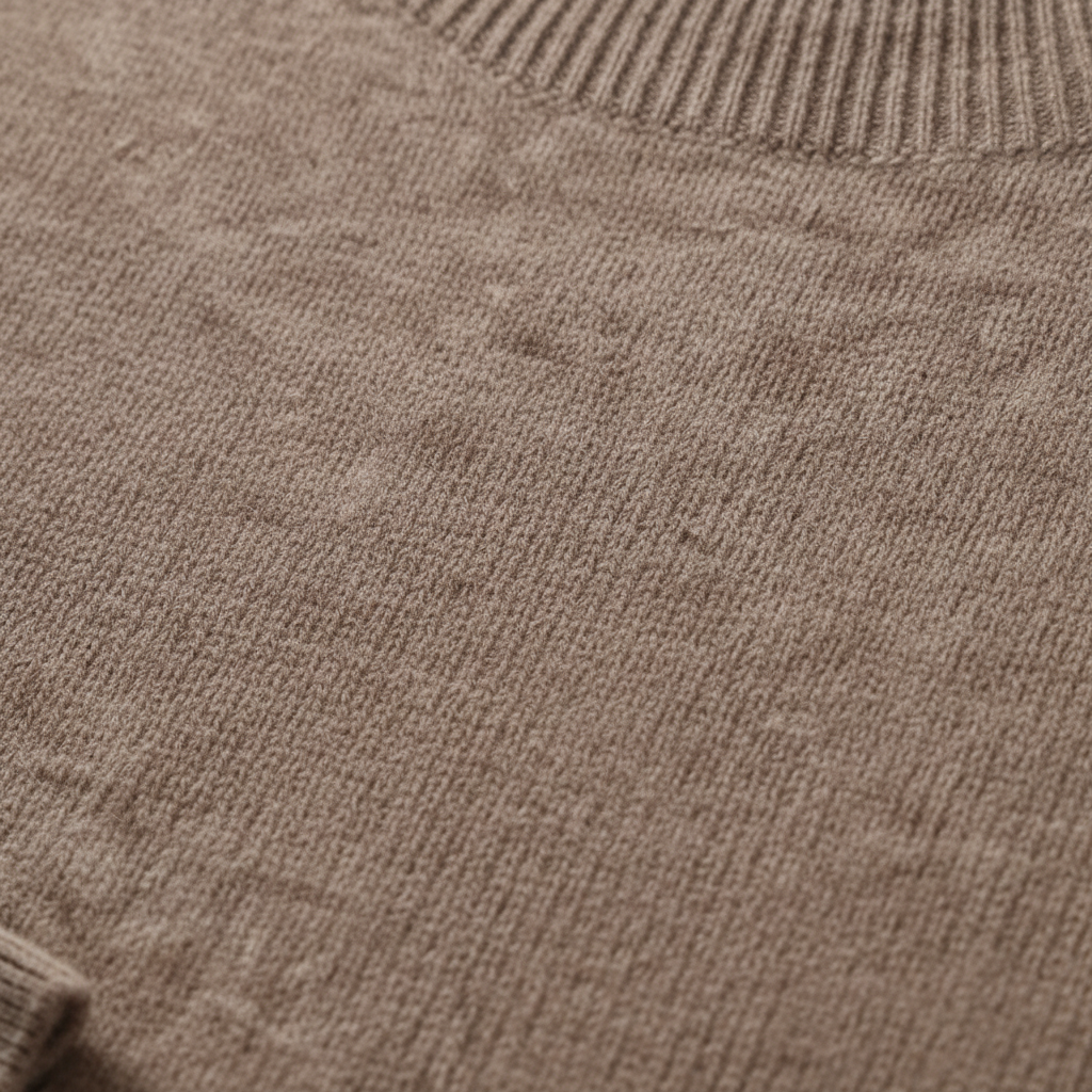 Herren-Wollpullover mit Rollkragen & Flachstrickkonstruktion