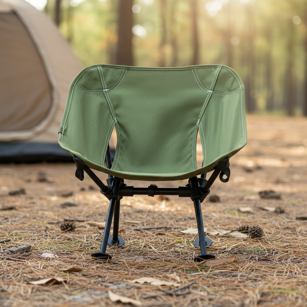Kindercampingstuhl klappbar mit Rückenlehne stabiler Sockel