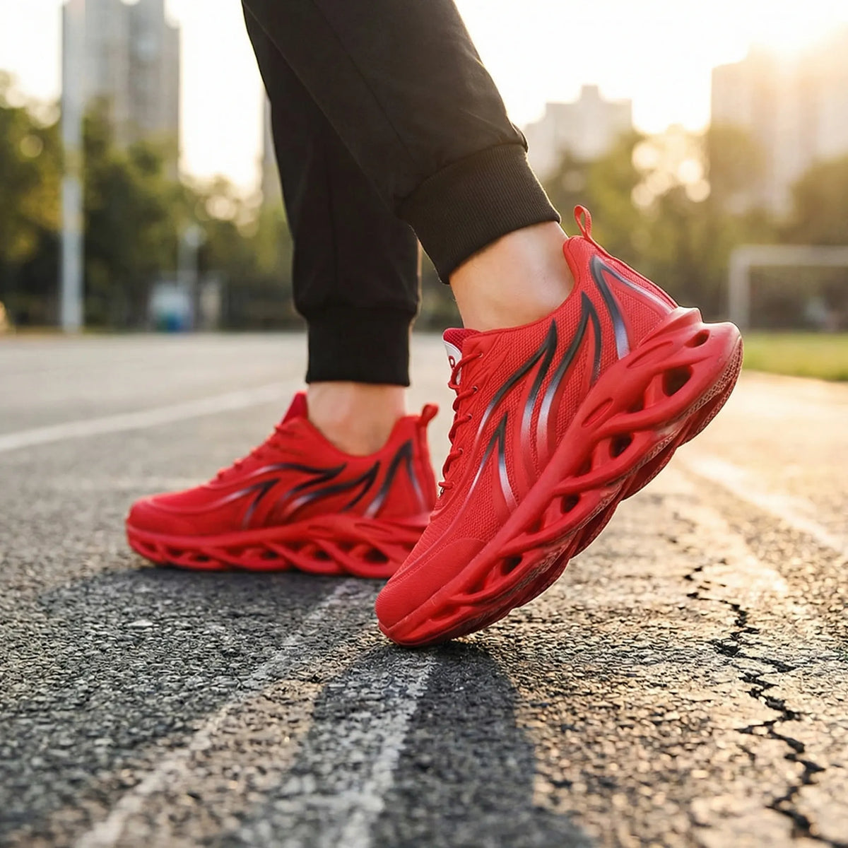 Herren-Laufschuh atmungsaktiver Mesh leicht rutschfeste Sohle