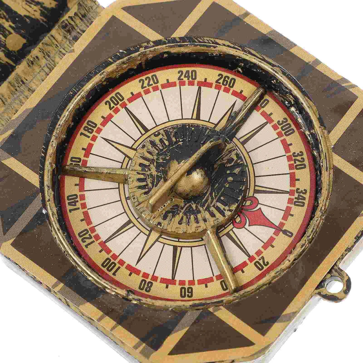 Antiker Klappkompass mit Vintage-Finish und Scharnierdeckel