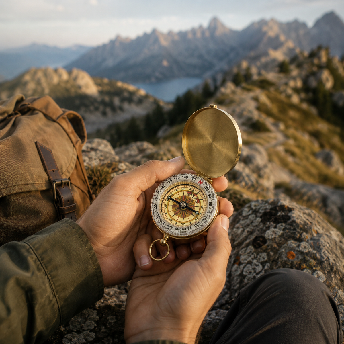 Camp Basel | Navara Taschenkompasses mit Schutzdeckel