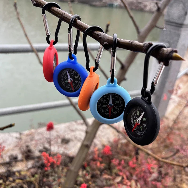 Kompakter Karabiner-Kompass mit Clip, leichtes Wanderzubehör