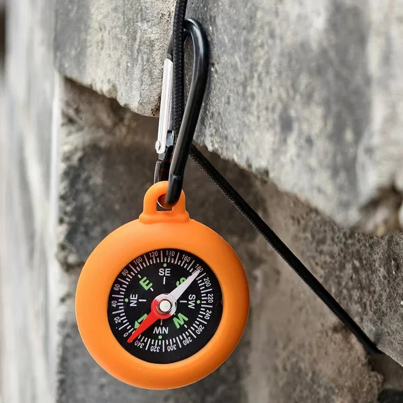 Kompakter Karabiner-Kompass mit Clip, leichtes Wanderzubehör