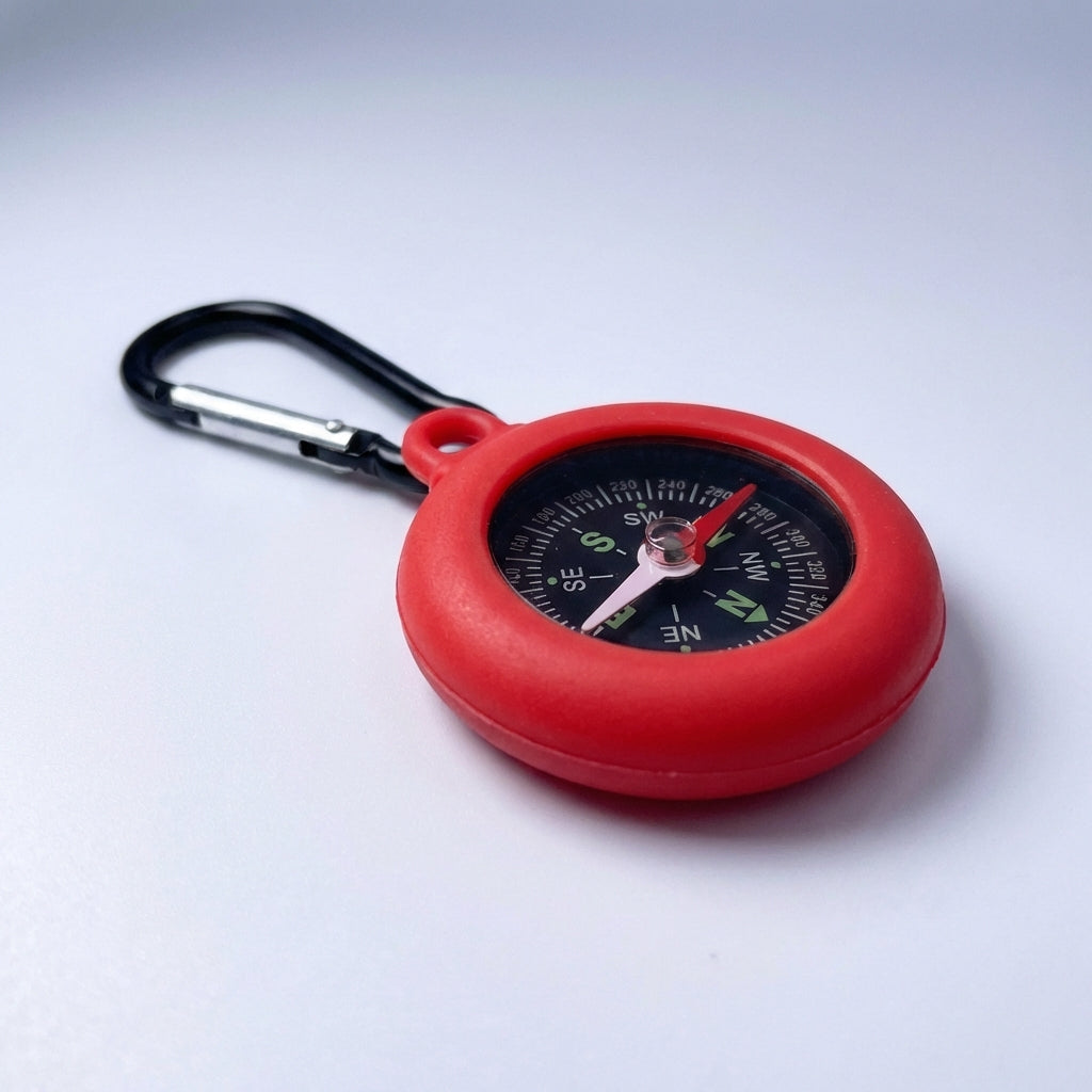 Kompakter Karabiner-Kompass mit Clip, leichtes Wanderzubehör