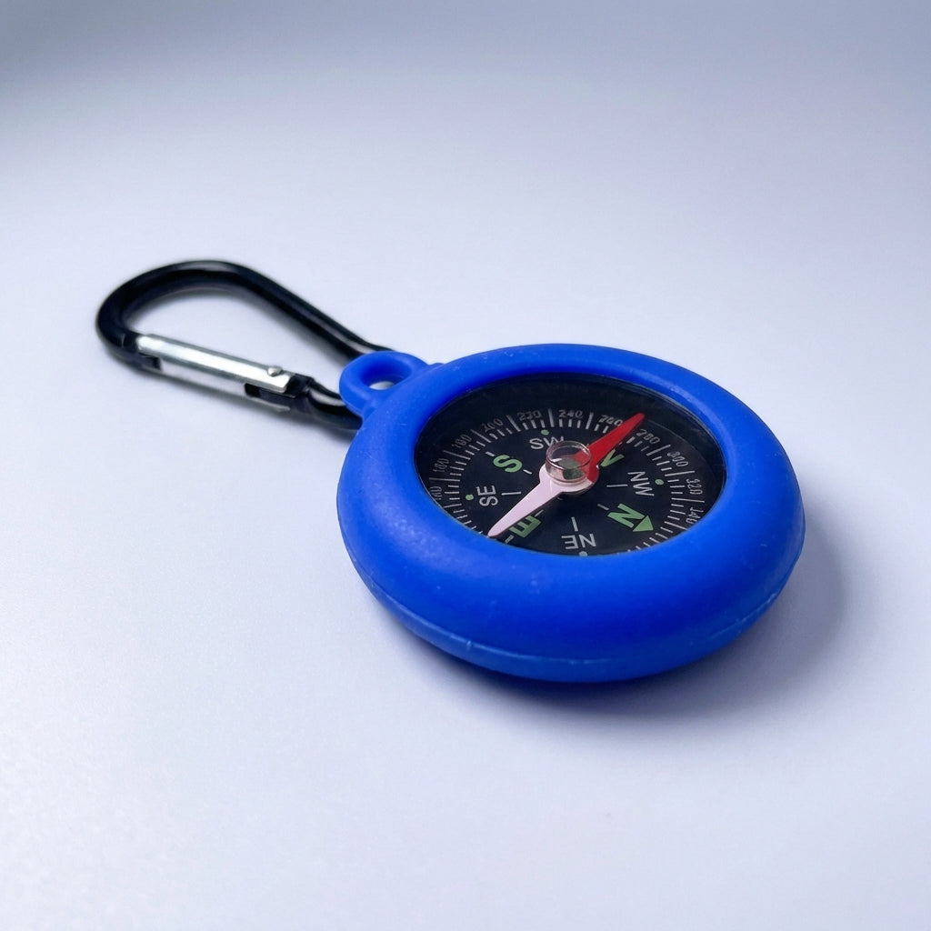 Kompakter Karabiner-Kompass mit Clip, leichtes Wanderzubehör