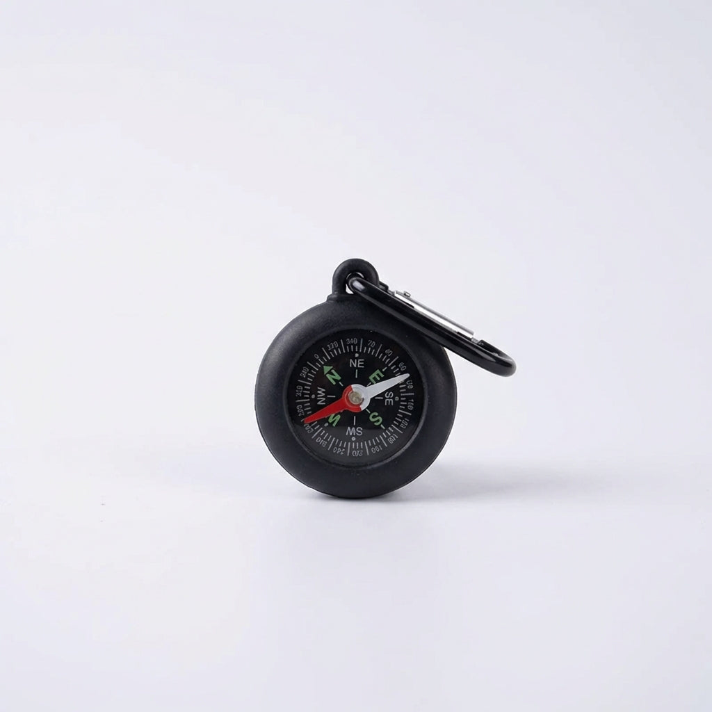 Kompakter Karabiner-Kompass mit Clip, leichtes Wanderzubehör