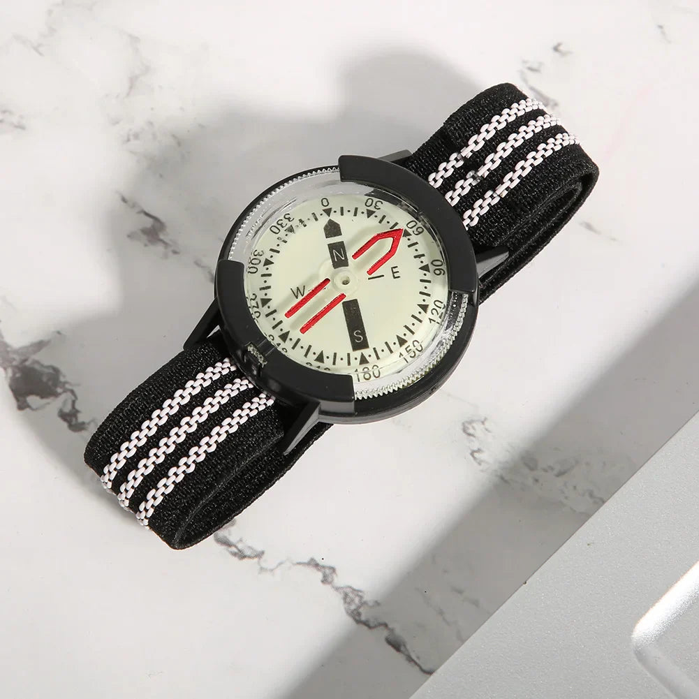 Armband-Navigationskompass mit leuchtendem Zifferblatt und verstellbarem Riemen