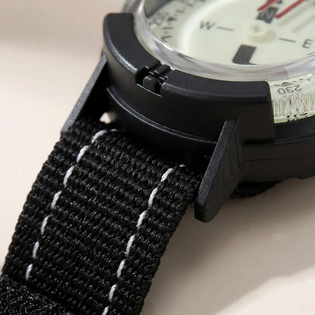 Armband-Navigationskompass mit leuchtendem Zifferblatt und verstellbarem Riemen