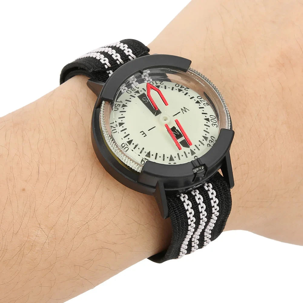 Armband-Navigationskompass mit leuchtendem Zifferblatt und verstellbarem Riemen