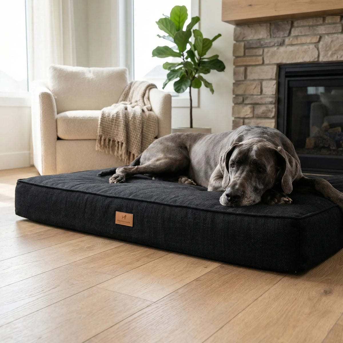 Orthopädisches Hundebett für grosse Hunde, waschbar, Schaumstoffkern