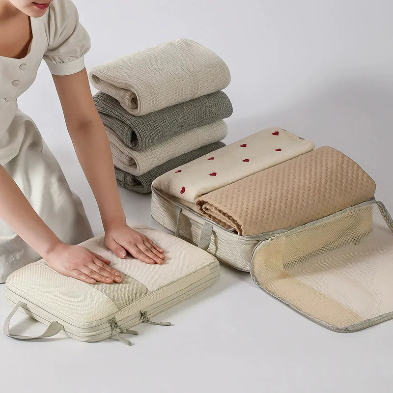Packwürfel-Set Reise Kompression Mesh Nylon 5-teilig