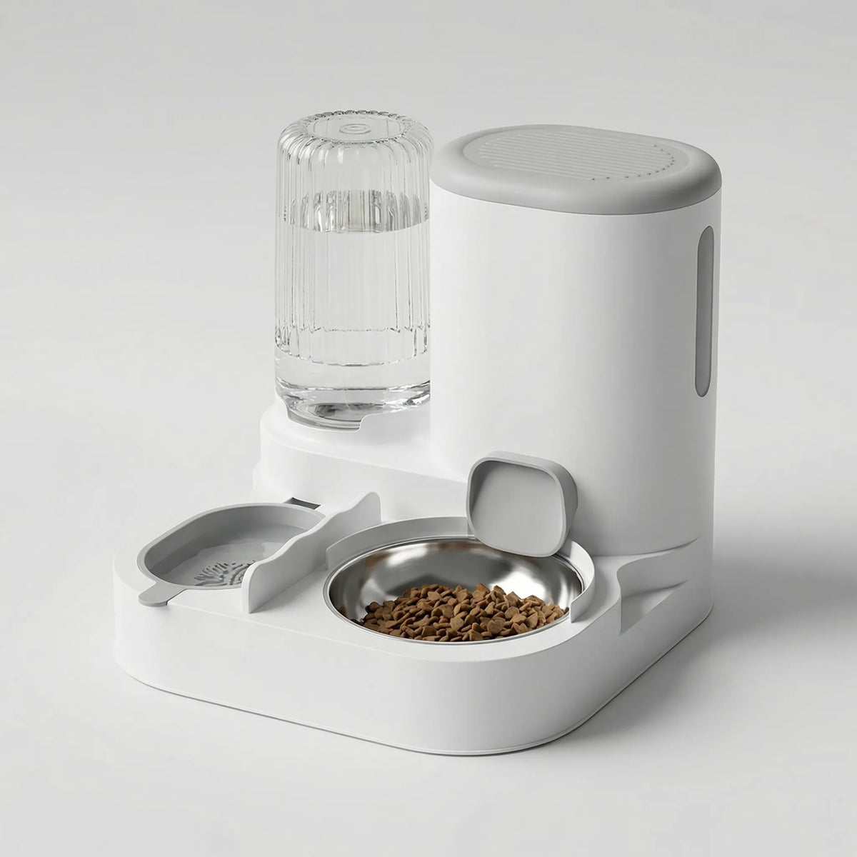 Automatischer Futter- und Wasserspender für Katzen und Hunde mit Edelstahl-Napf