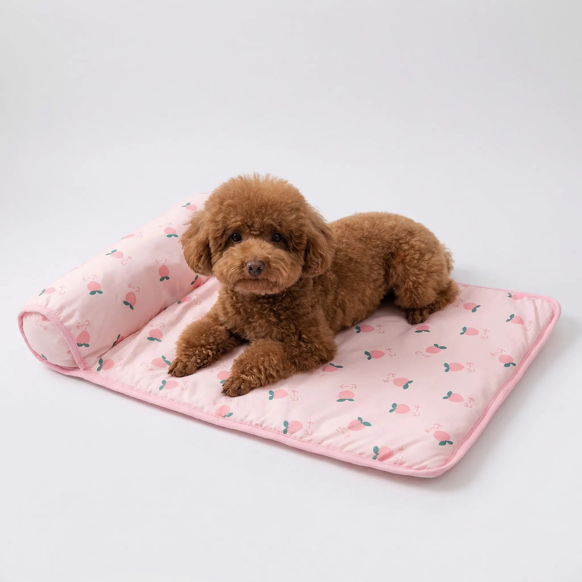 Atmungsaktive flache Kühlmatte für Hunde und Katzen mit Nackenkissen