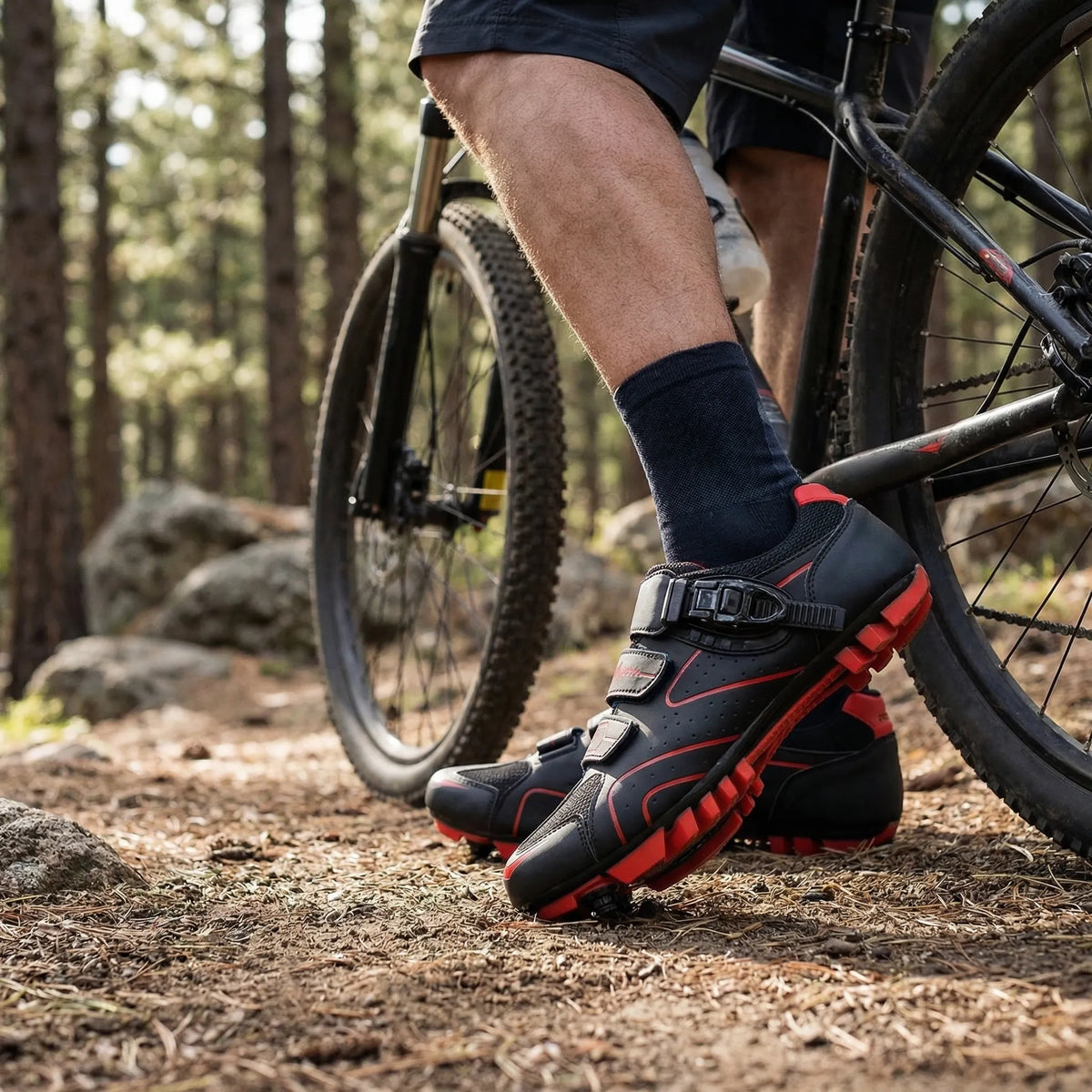 MTB-Radschuh Herren SPD-kompatibel Ratschenschnalle rutschfest
