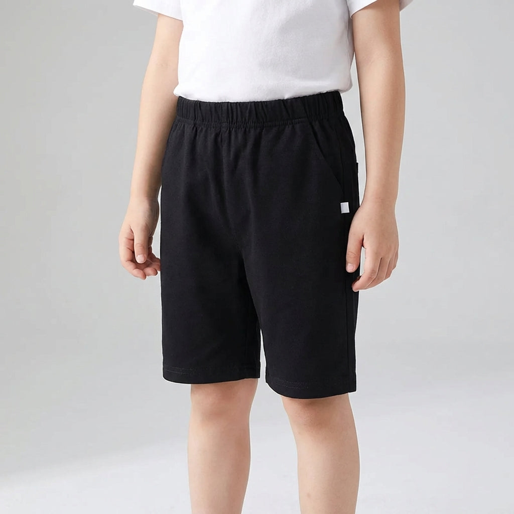 Freizeit-Shorts mit elastischem Bund knielang für Kinder