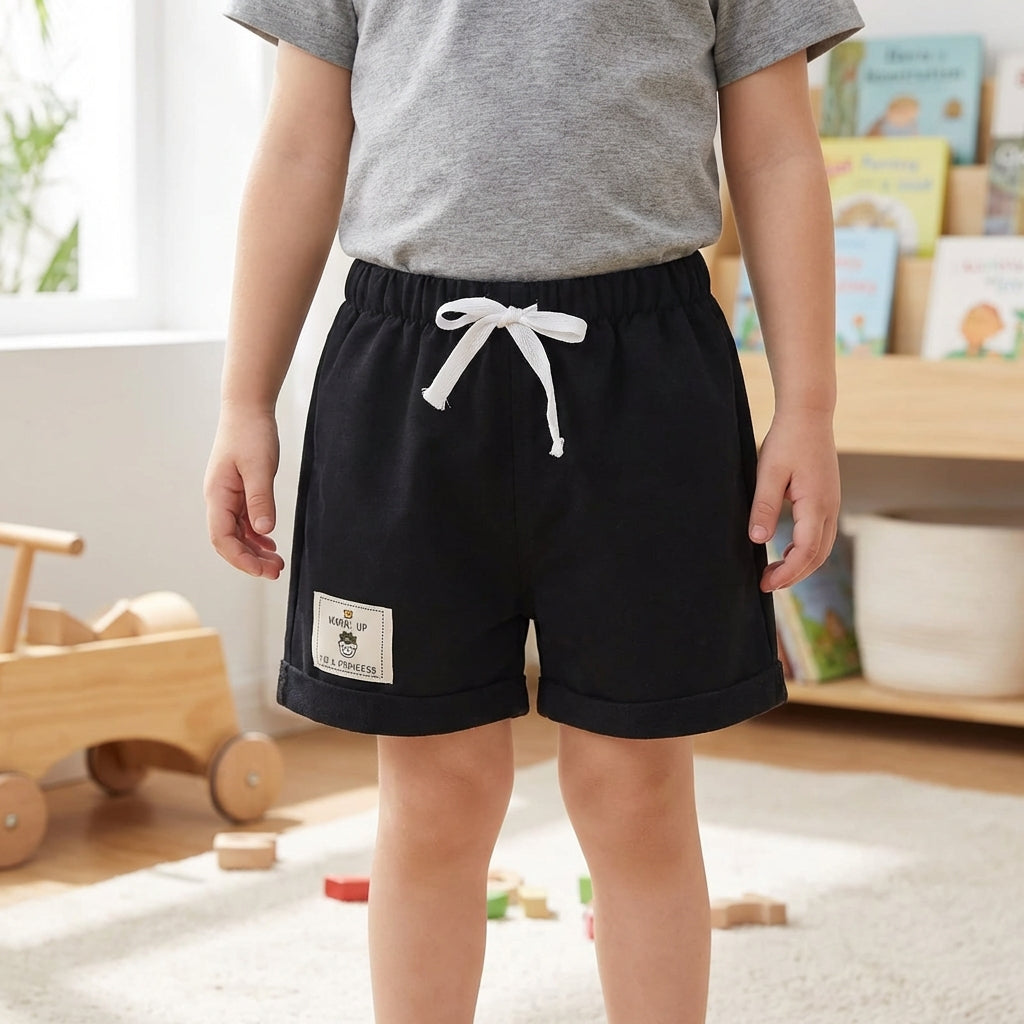Kinder-Freizeitshorts mit elastischem Bund und Kordelzug