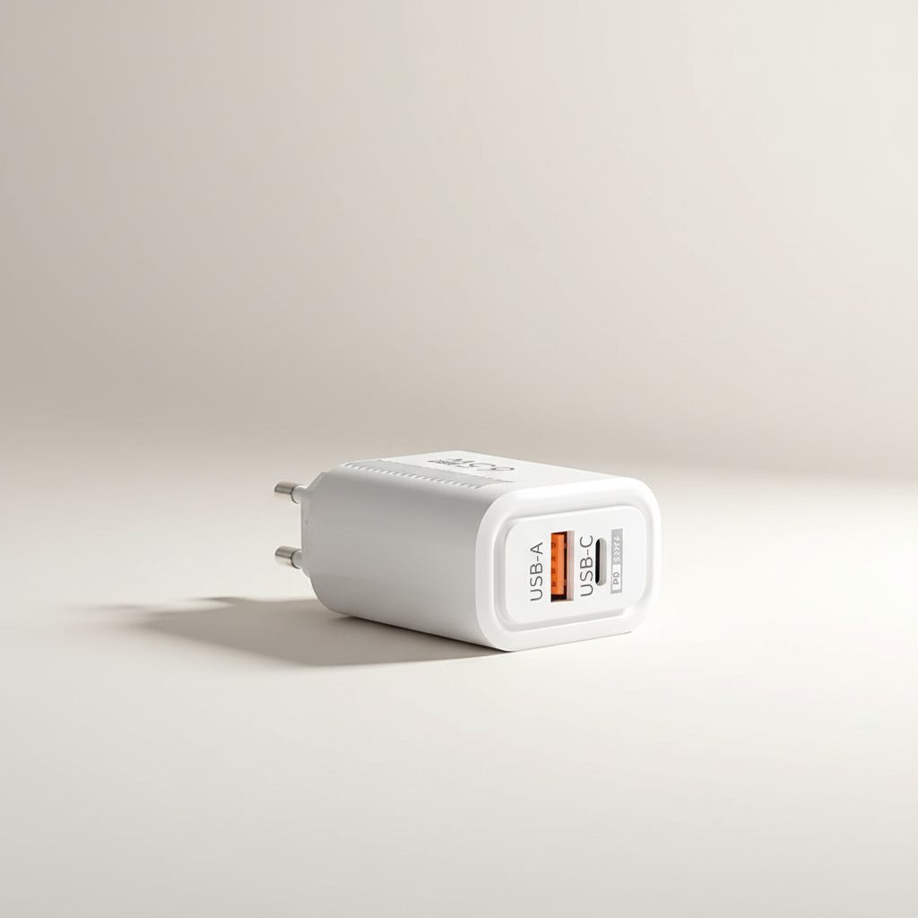 65W-Wandladegerät mit USB-C und USB-A Dual-Port zum schnellen Aufladen