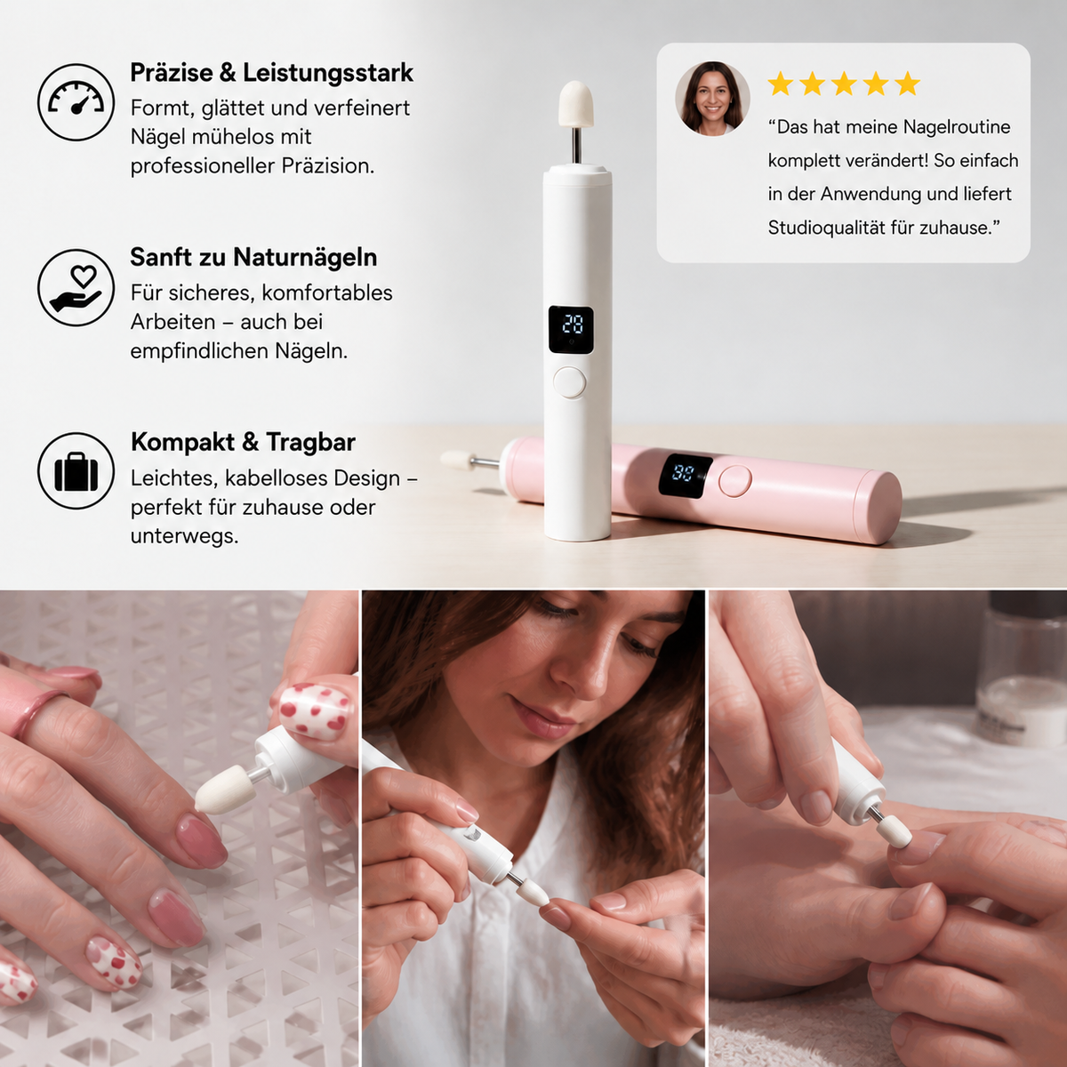 Camp Basel | Professionelles elektrisches Nagelfräser-Set