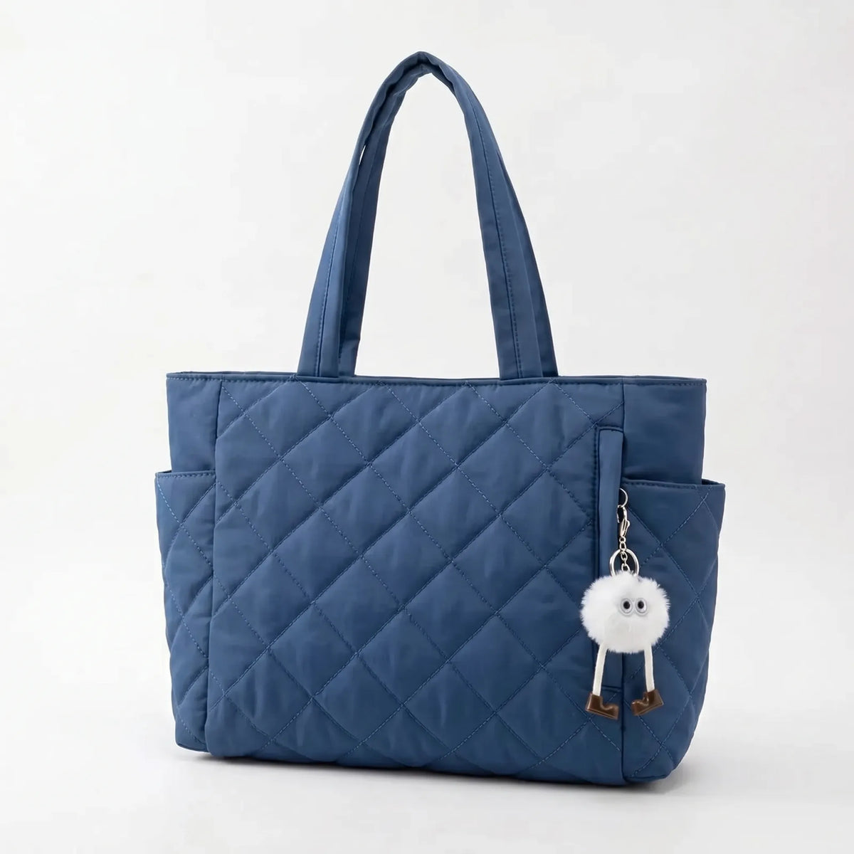 Gesteppte Shopper-Tasche mit Diamantmuster und breiten Schultergurten