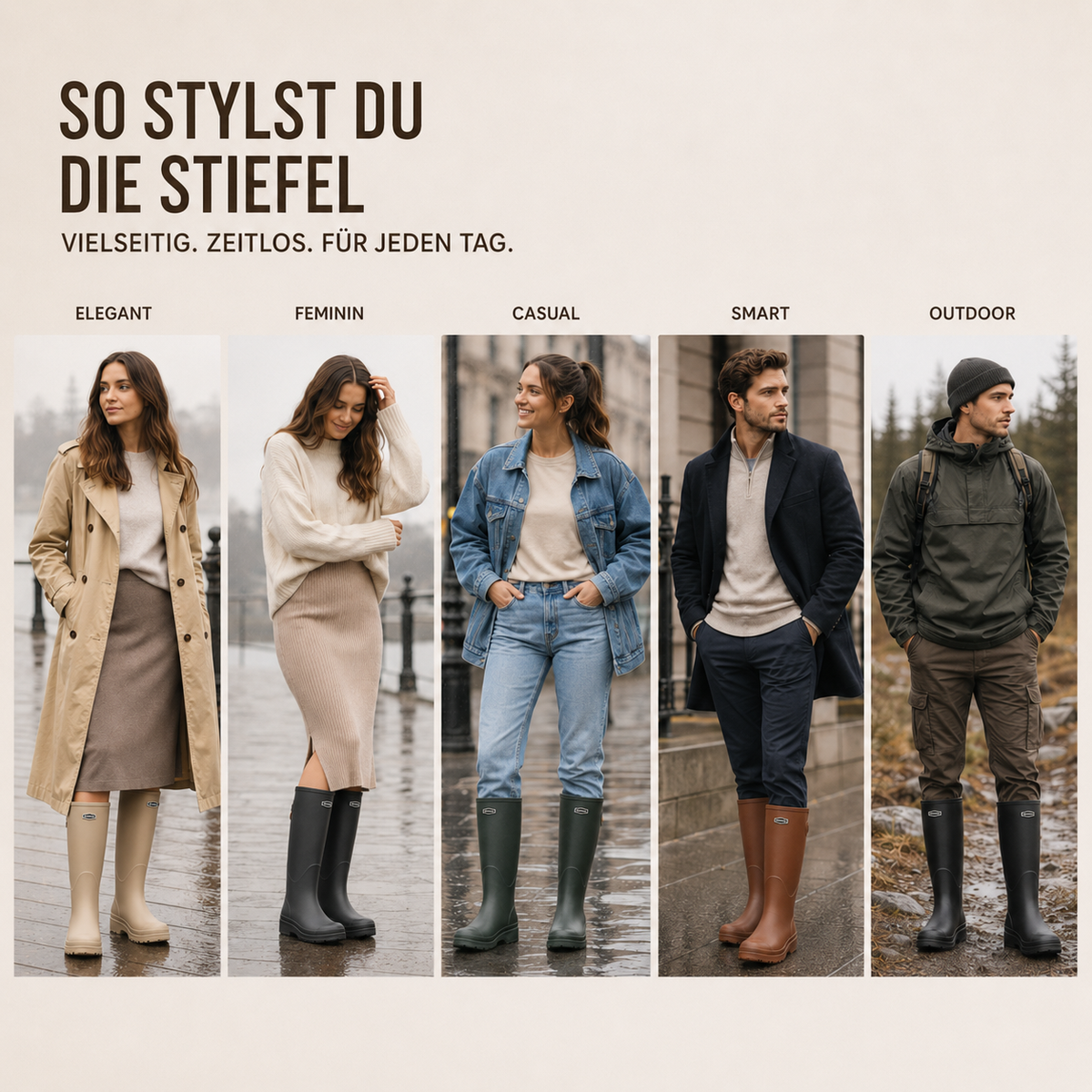 Camp Basel | RainVale Kniehohe Stiefel