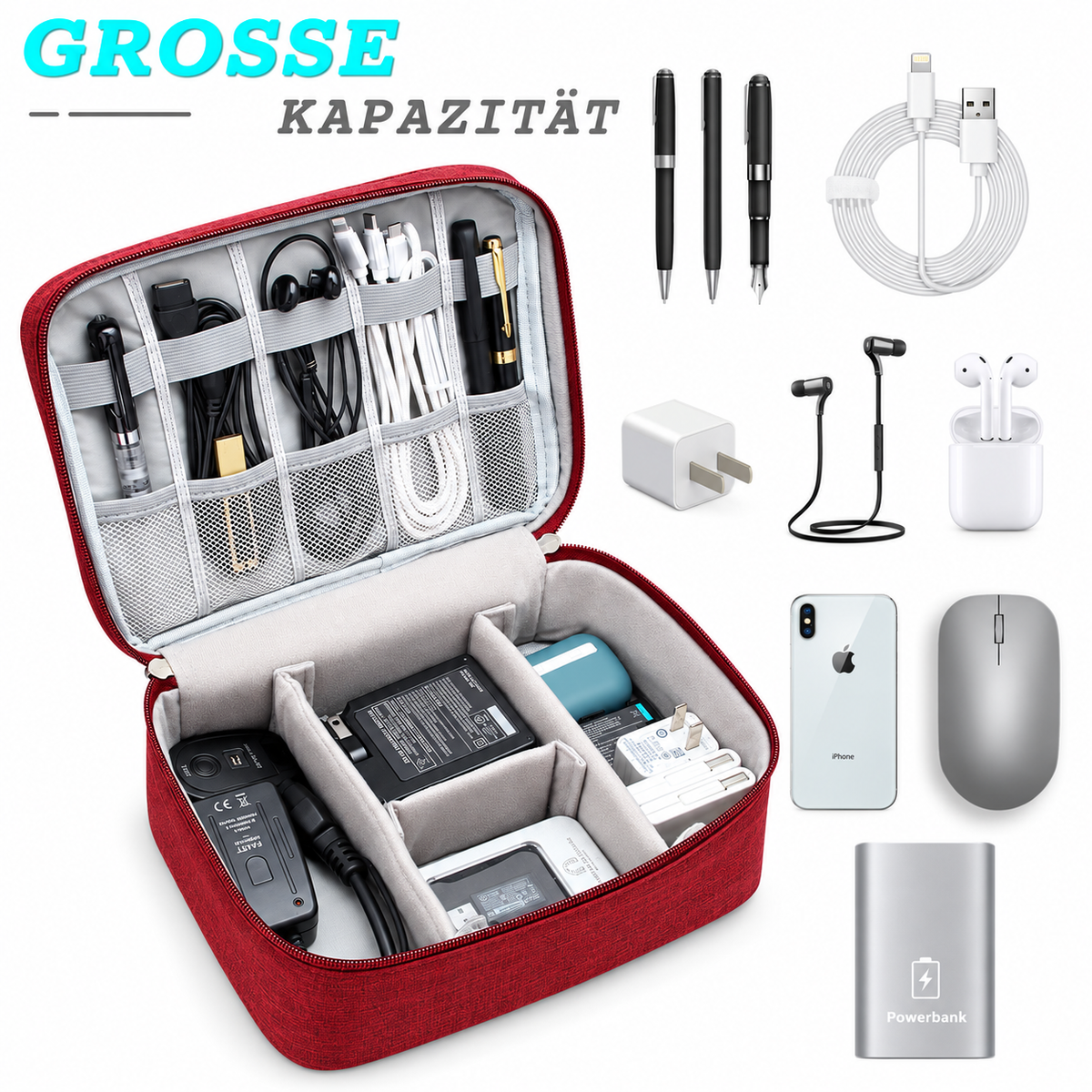 Camp Basel | Reise-Elektronik- und Kabel-Organizer-Tasche