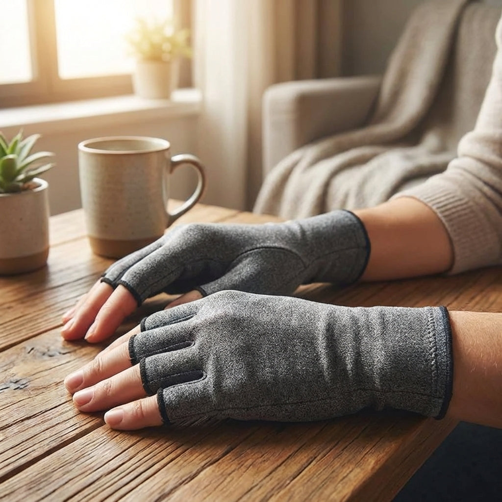 Halbfinger-Kompressionshandschuh für Handgelenk- und Gelenkunterstützung